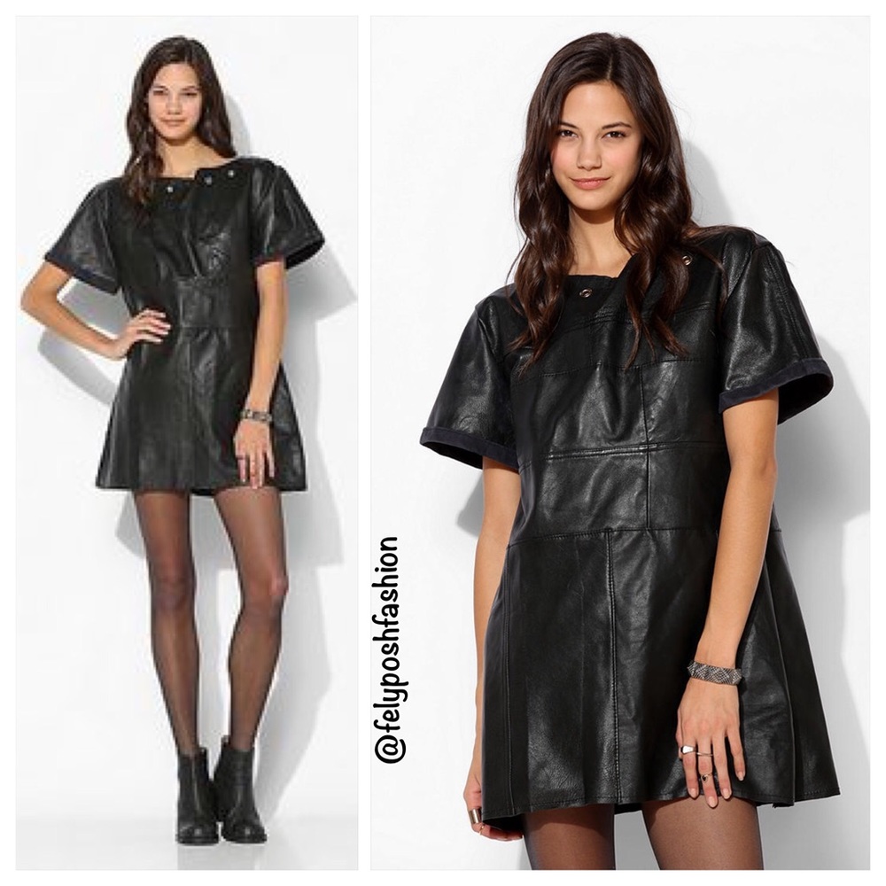 Rag Union X Urban Renewal Leather Babydoll Dress